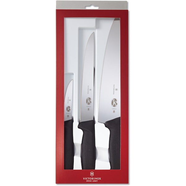 Swiss Army Brands 46892 Kitchen Fibrox Pro Sets 3-Piece Chef'S Set 10In Chef'S, 8In Slicing, 4In Paring Black VIC-5.1053.3-X1 - main